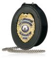 Deluxe Oval Recessed Badge Holder with Clip