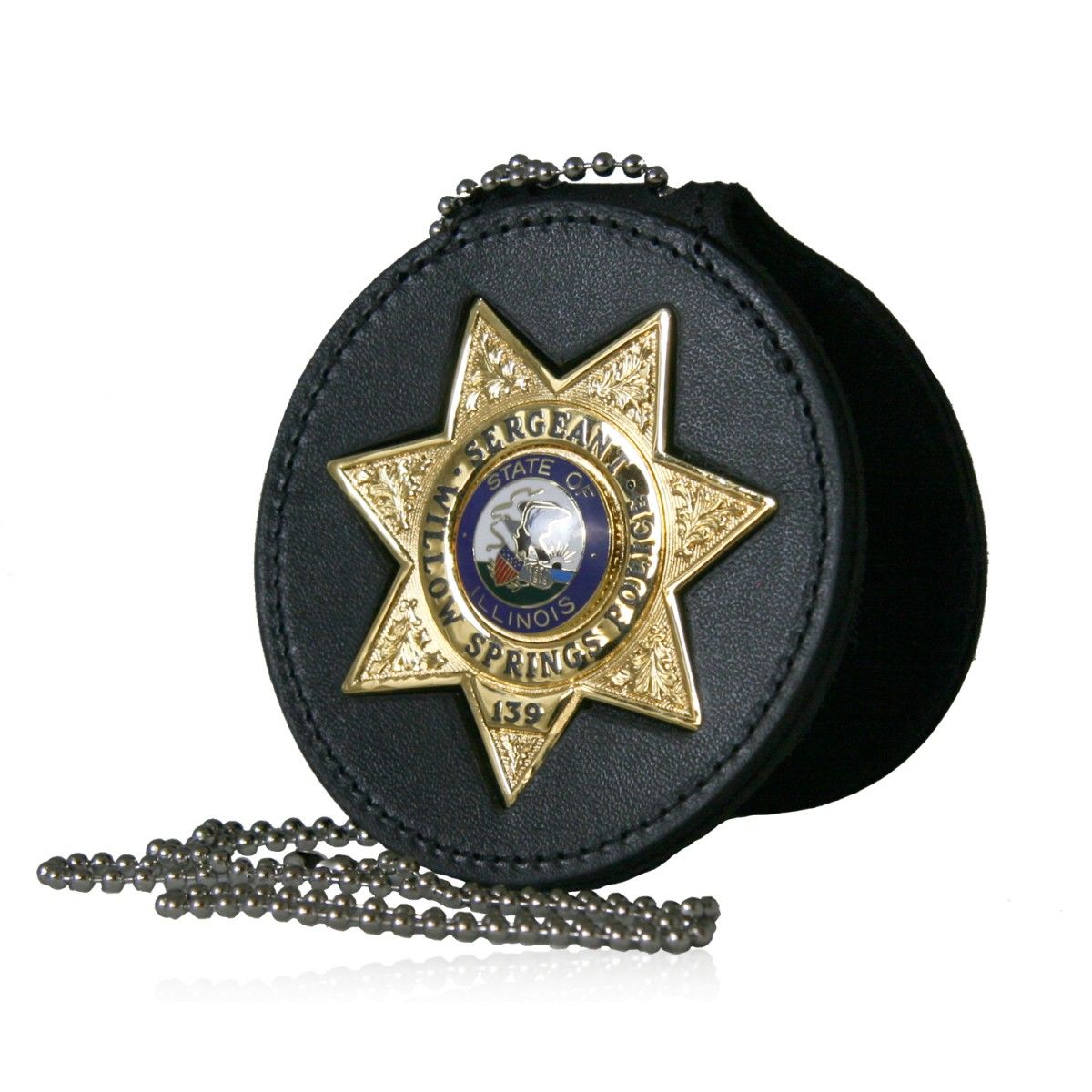 Deluxe 3.75” Circle Recessed Badge Holder with Clip