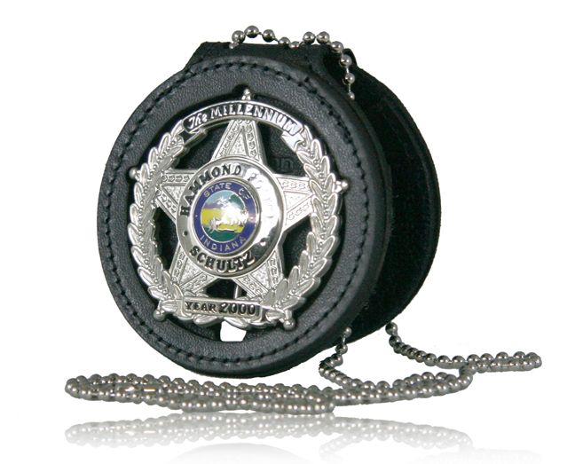 Deluxe 3” Circle Recessed Badge Holder with Clip