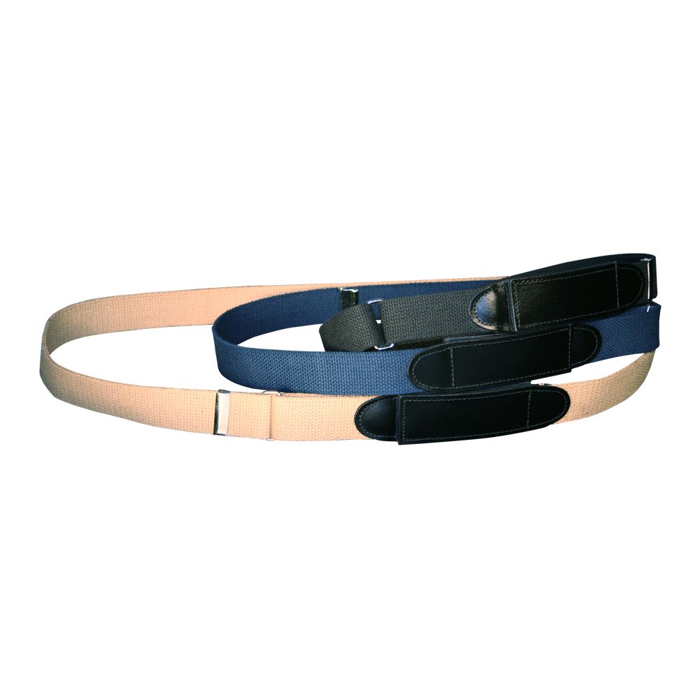 1-1/4 Adjustable Hook & Loop Closure Cotton Web Belt, Black