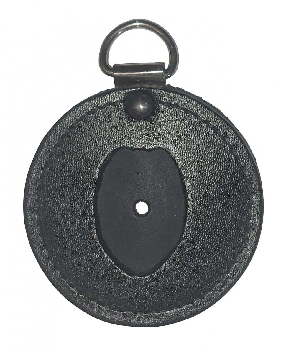 Round K-9 Badge Holder with D-Ring