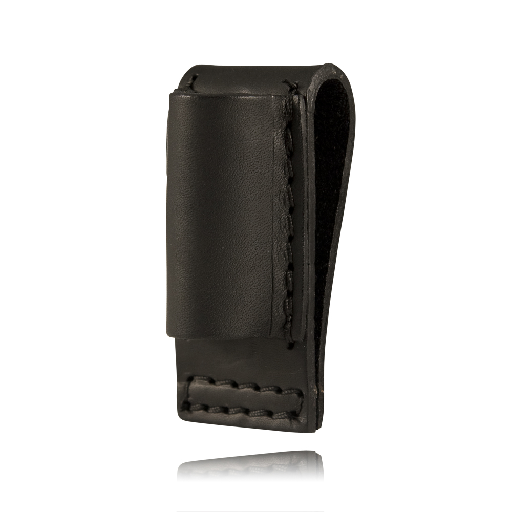 Boston Leather 5556-1 Plain Black Loop Style Mini Mag Lite Flashlight Holder