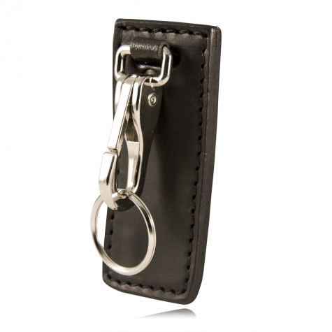 Boston Leather 5444-3-N Black High Ride Key Holder Belt Clip Basketweave 