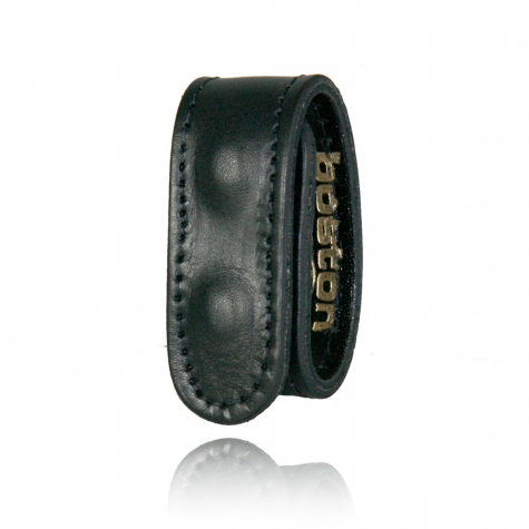 Boston Leather 7500 1 Black Plain Nickel Snap Belt Keeper Combo Package 