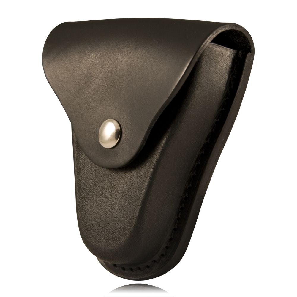 Boston Leather 5520-1 Black Plain Quick Release Handcuff Restraint Case/Holder 