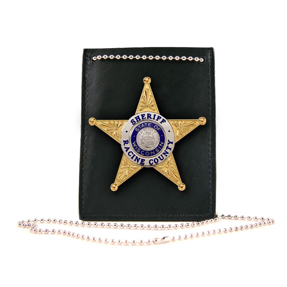 Details about    Leather Neck ID Badge Holder 