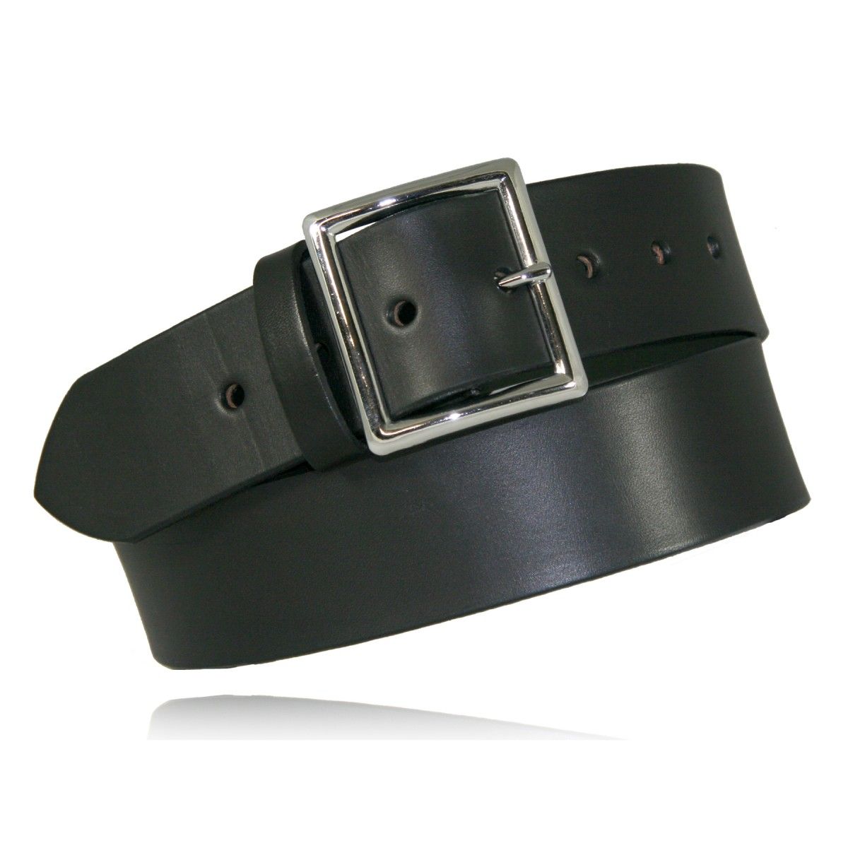 Black Bonded Leather Garrison Uniform Belt w/ Brass Buckle Rothco 4269 