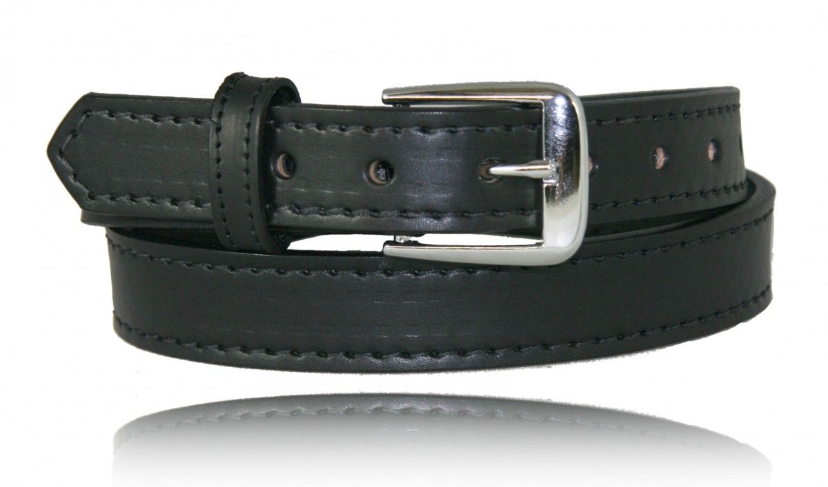 Boston Leather 6570-1-30 Riverside Mens Black Plain Duty/Dress Belt 