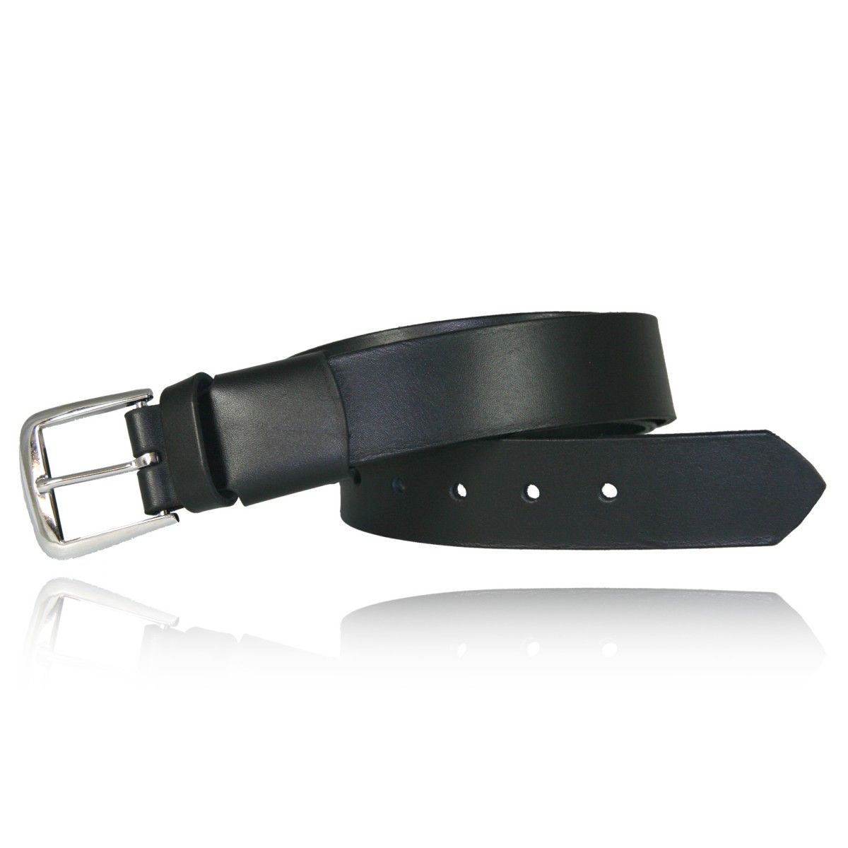 Belts.com 718 Full One Piece Leather Black Work Uniform Utility Belt 1-1/4" Wide