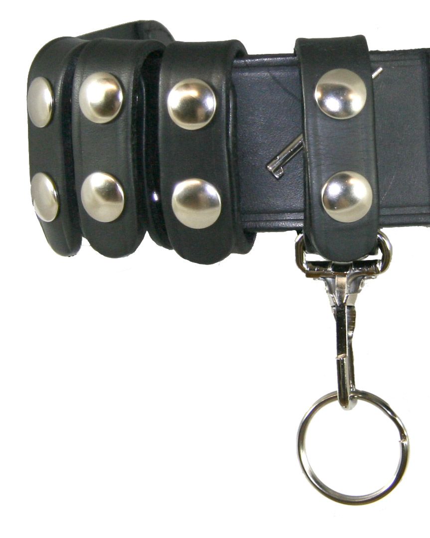 Boston Leather 5436-3-GLD Belt Keeper Deluxe Swivel Key Snap 